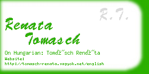 renata tomasch business card